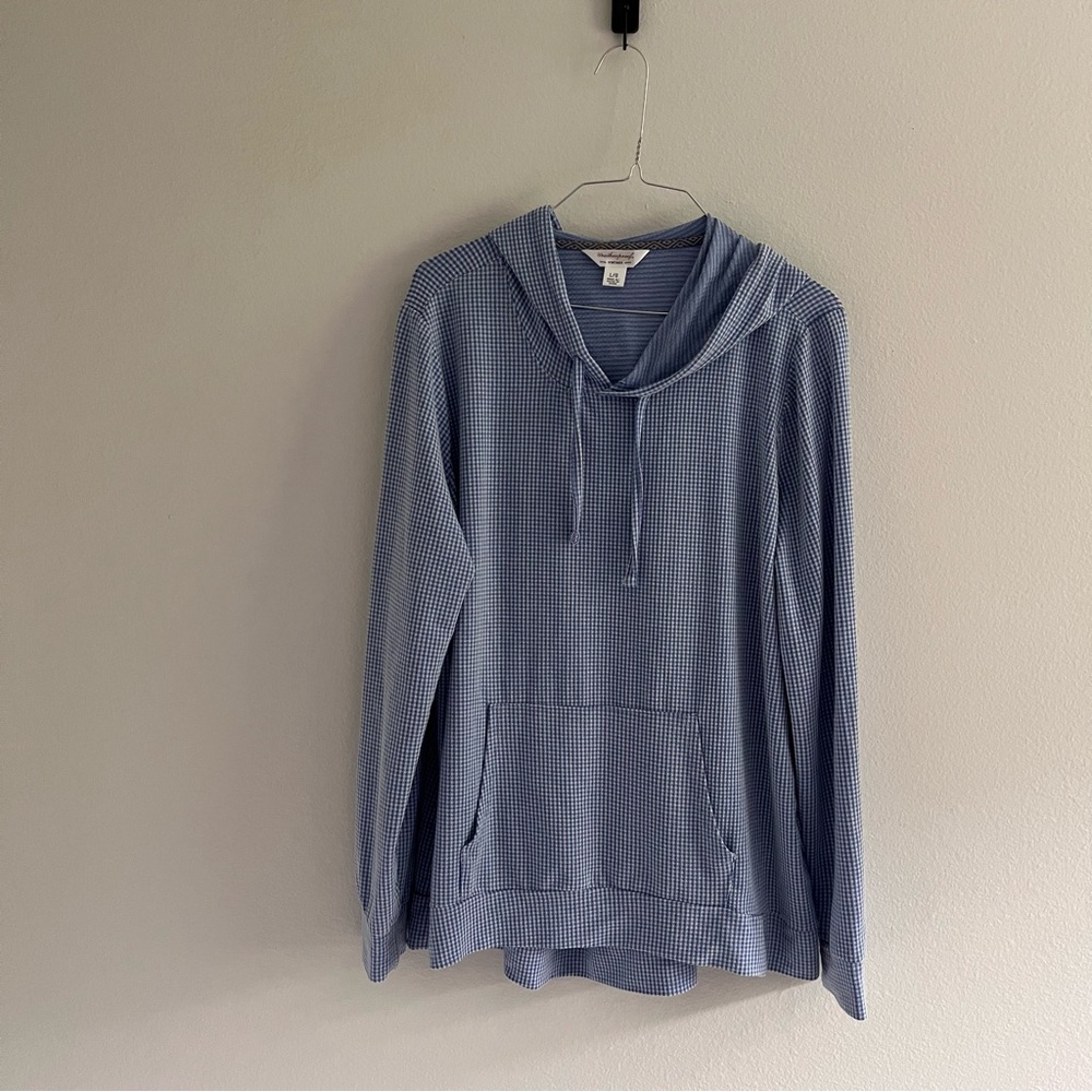 Weatherproof Vintage • Blue‎ Gingham Lightweight Pullover